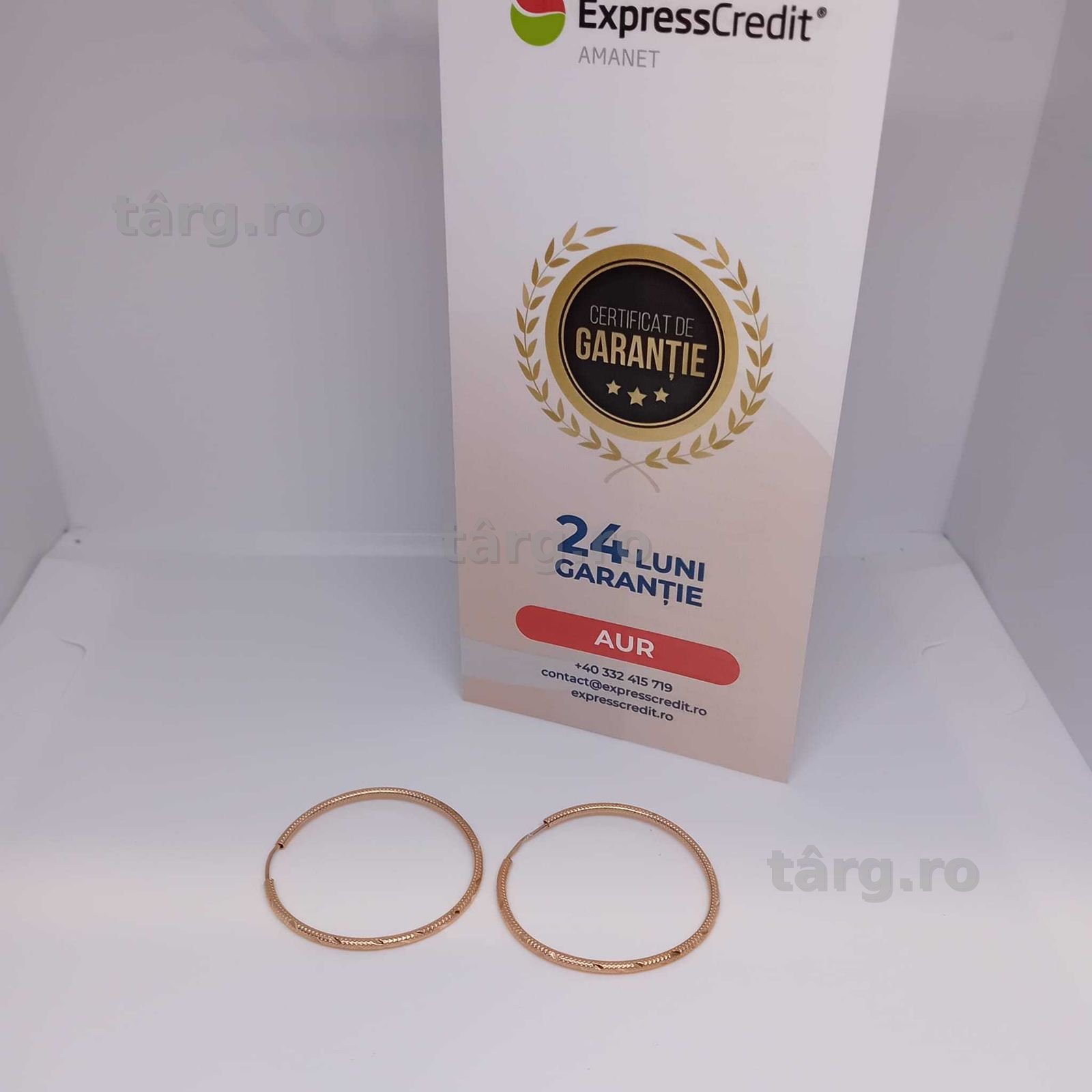 Cercei Aur 14K 3.68g (Ag4 Dacia B.51997) Garantie 2 ani