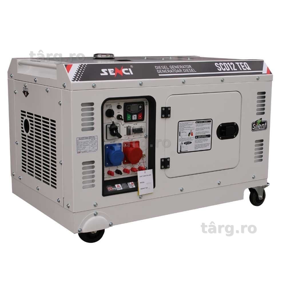 Generator de curent insonorizat Senci SCD12 TEQ putere max 12,5kVA 230V/400V, Diesel, fara ATS