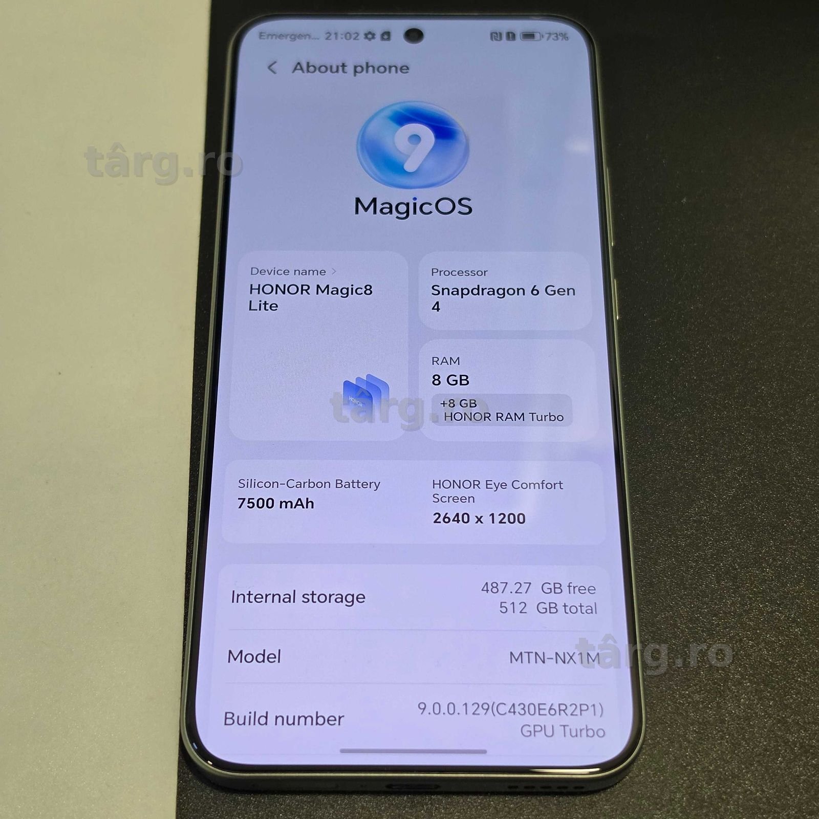 HOPE AMANET P8 HONOR Magic 8 Lite 256 GB 8 Gb Ram garantie!