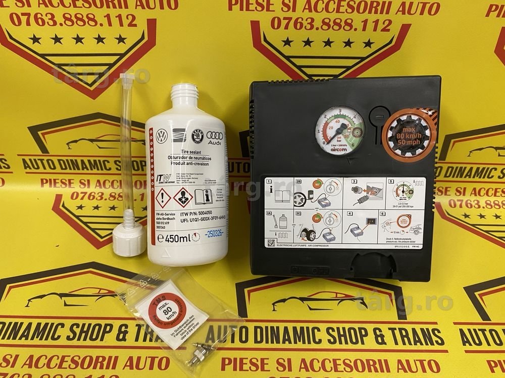 Compresor auto umflat roti kit pana original Vw Seat Skoda Audi 180w