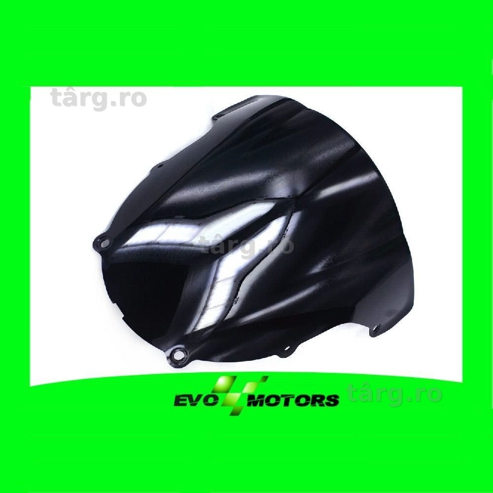 Parbriz Double Bubble Fumuriu Kawasaki ZX6R 2003-2004 Negru ZX6 PB027