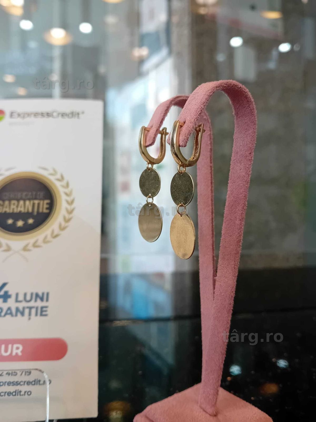 Cercei aur 144 3.66g (Iulius Mall)(B-460.18) Garantie 2 ani! 2