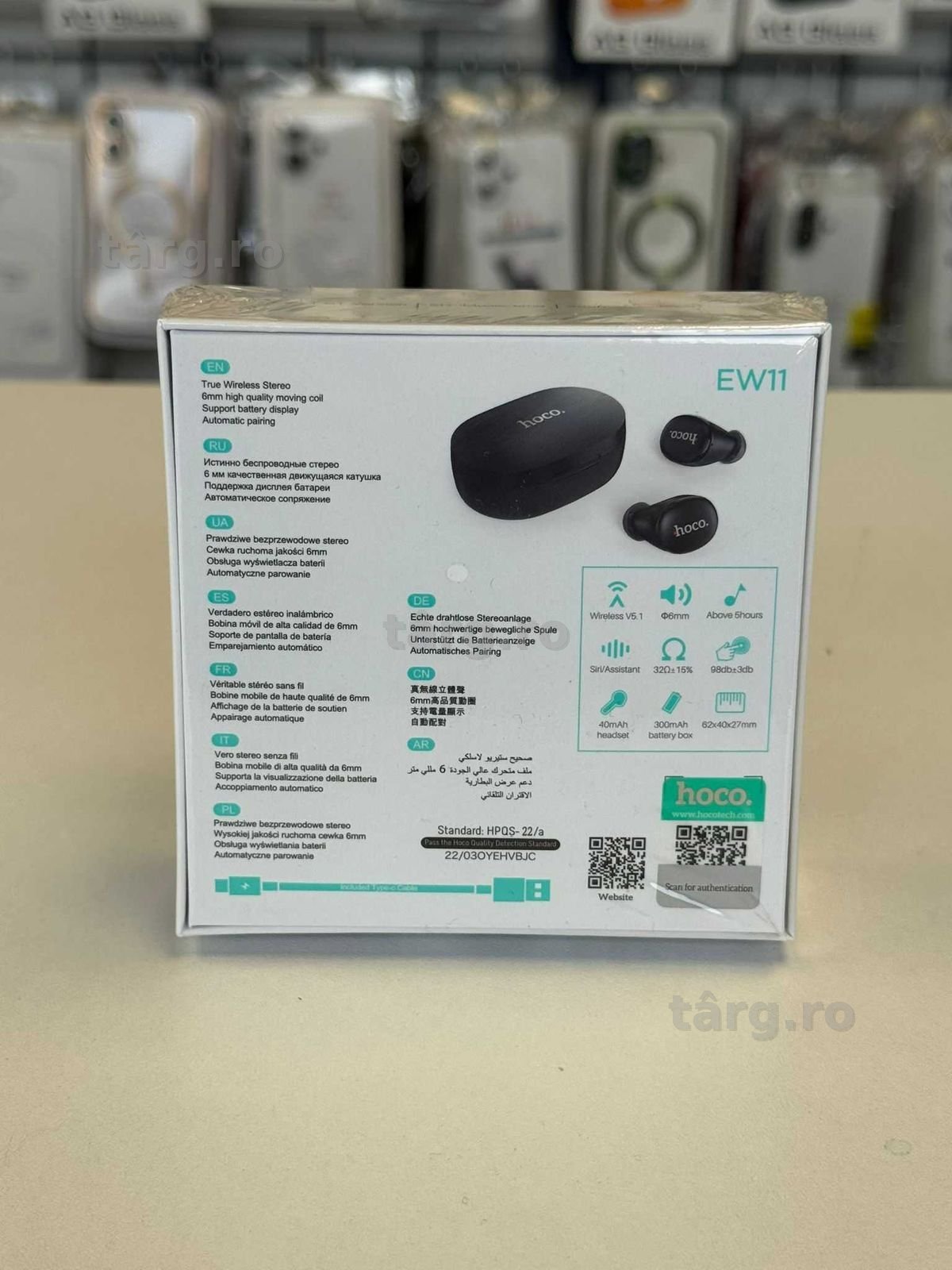 Casti Wireless, Microfon, Bluetooth 5.1 TWS, Negru 2
