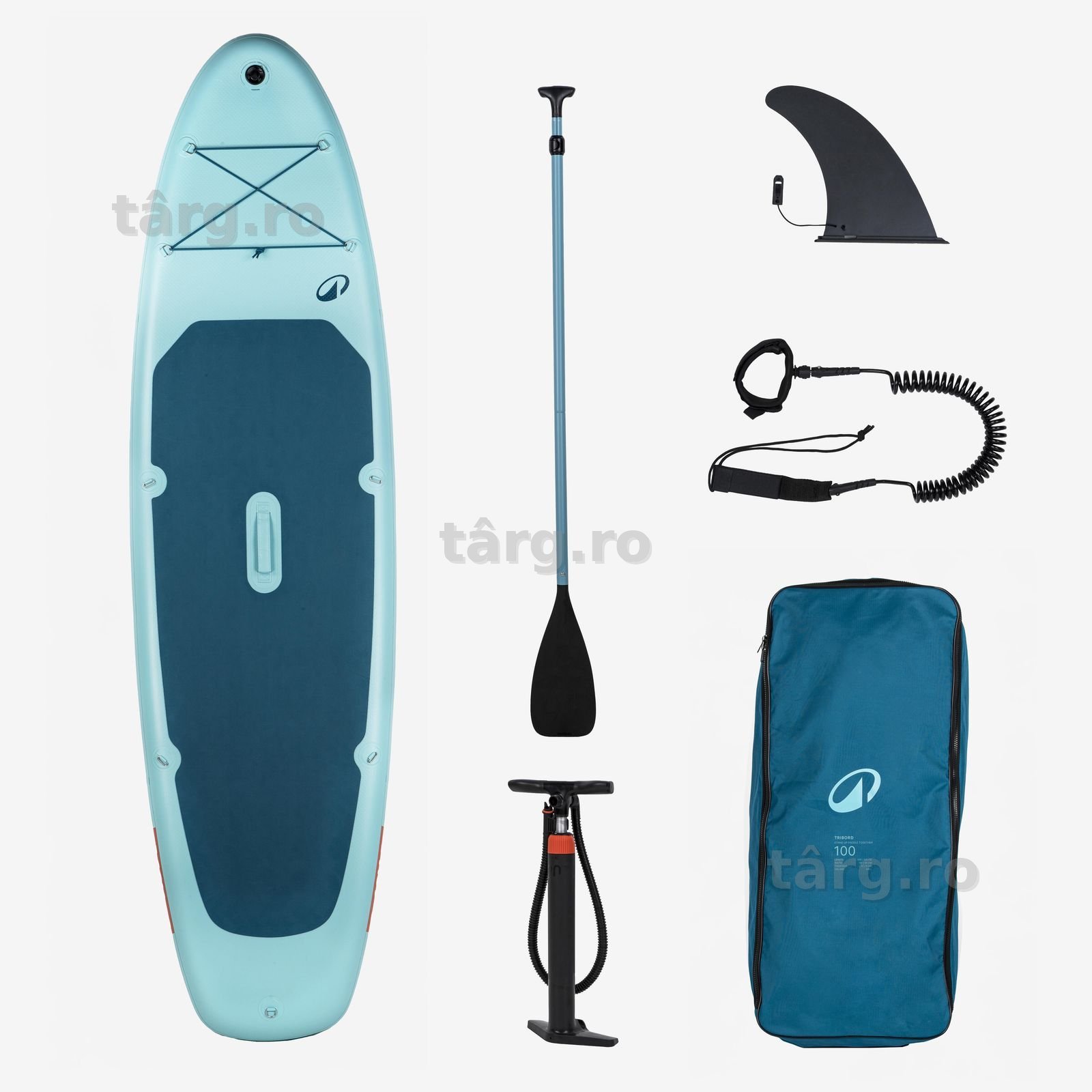Set stand up paddle gonflabil 10'6 100 - produs resigilat Decathlon