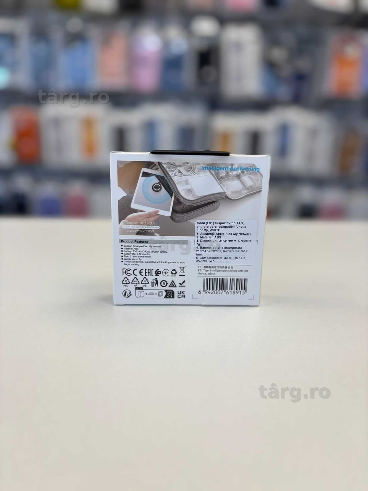 Dispozitiv tip AirTAG, anti-pierdere, compatibil functie FindMy, White 4