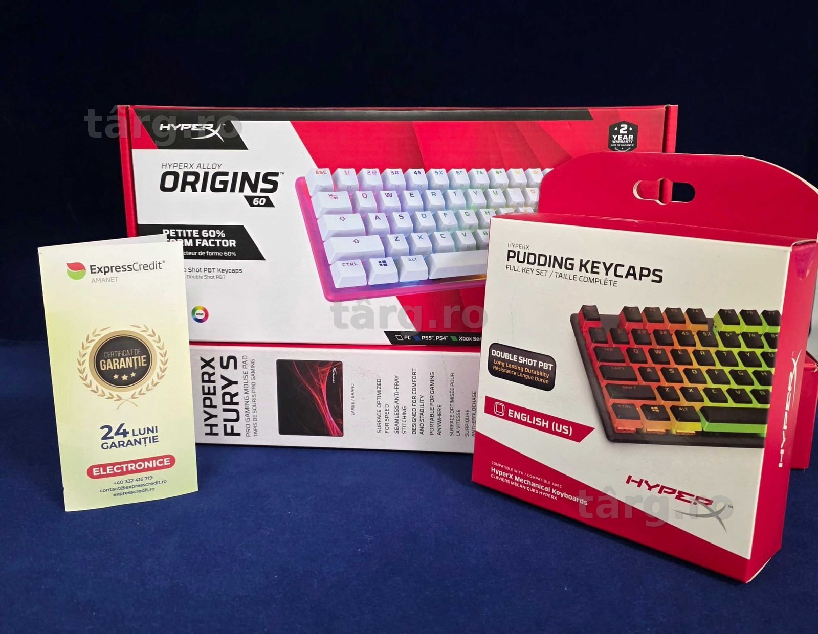 Kit complet Hyper X / Tastatura / Mousepad / Taste reverva ( 6100.17 / Ag28 Doi Baieti ) Garantie 2 ani !