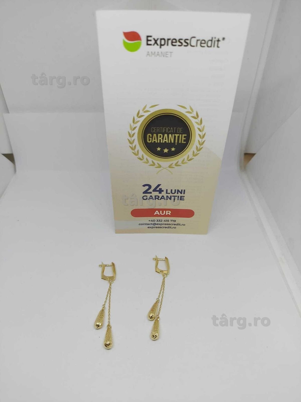 Cercei aur 14k 3.82gr [35099/30 Pacurari 2] Garantie 2 ani! 2