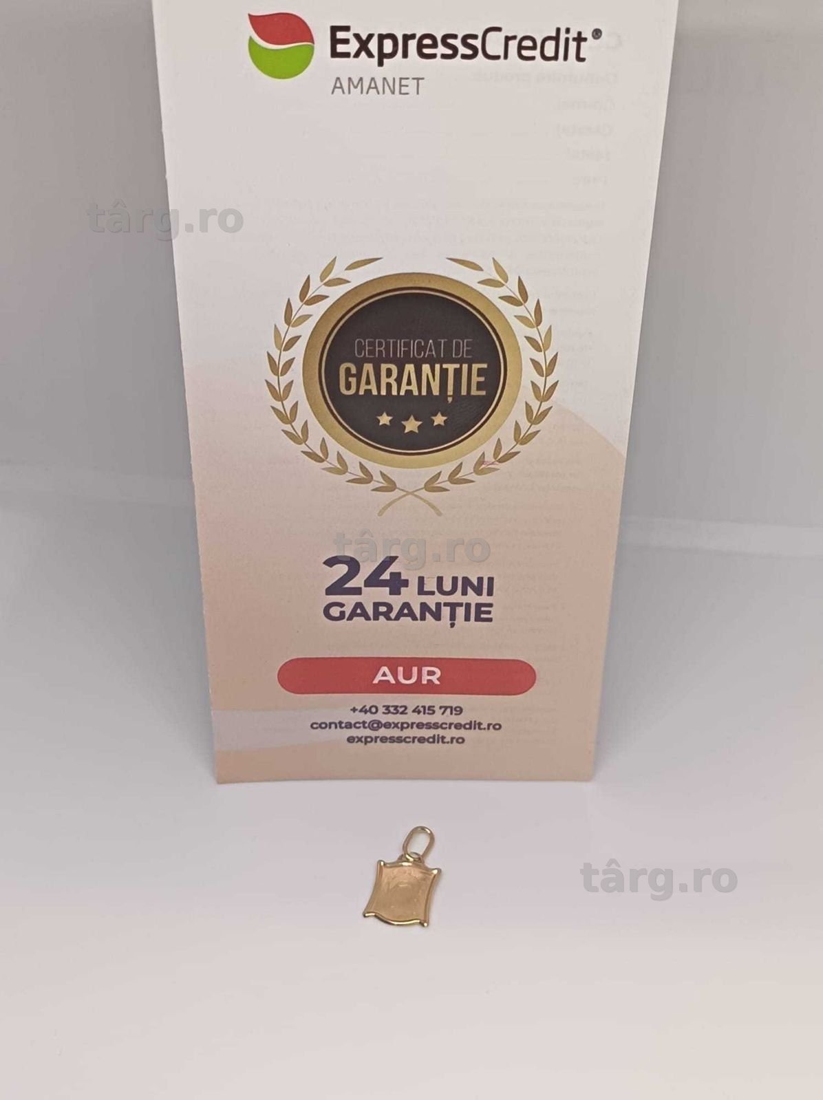 Medalion Aur 14K 0.55g (Ag4 Dacia B.52376.2) Garantie 2 ani