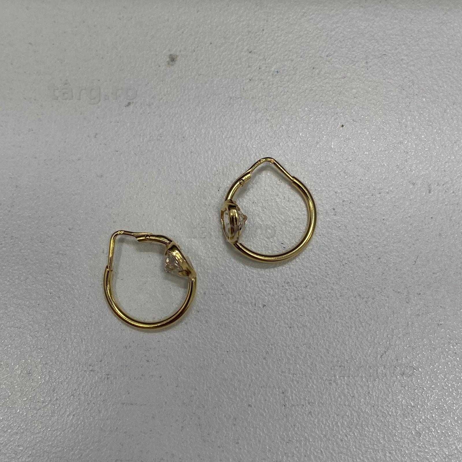 Cercei aur 18k 2.13(Ag13 55996.1) Garantie 2 ani! 3