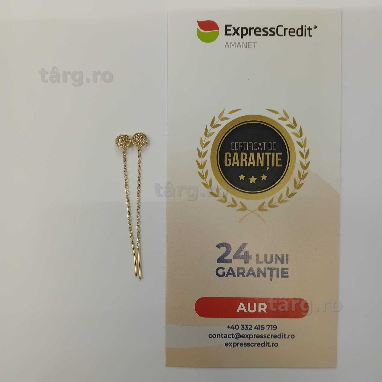 Cercei Aur 14k 1.46g (ag49 Esplanada b.8469) 2 ani garantie