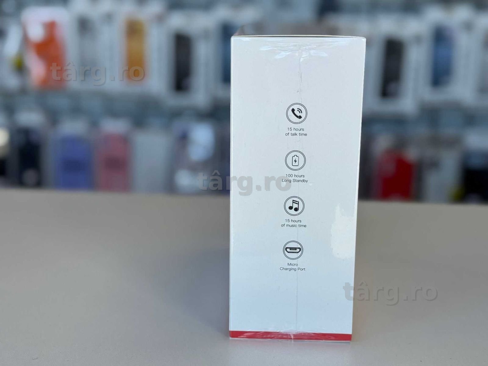 Casti Wireless, Capacitate 200mAh, Autonomie 15 ore, Microfon 6
