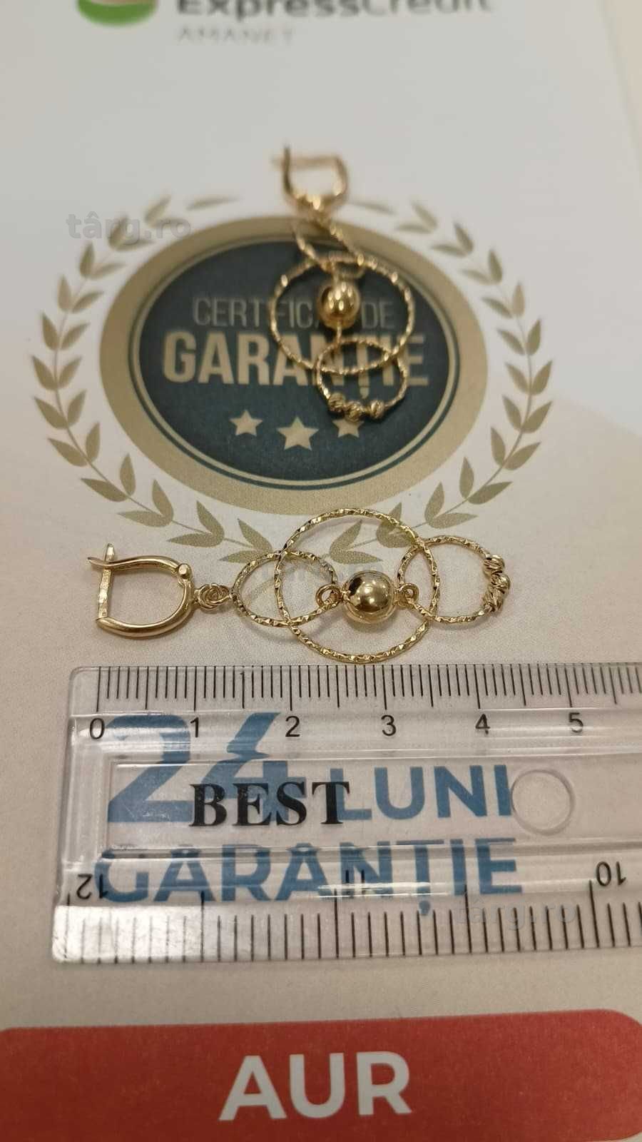 Cercei aur 14K 3.99gr [AG24 Harlau B.45953.1] - Garantie 2 ani! 3