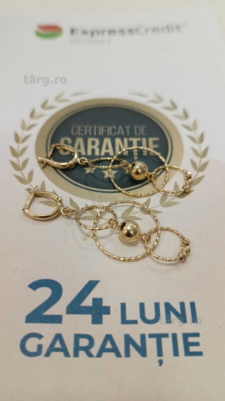 Cercei aur 14K 3.99gr [AG24 Harlau B.45953.1] - Garantie 2 ani! 4