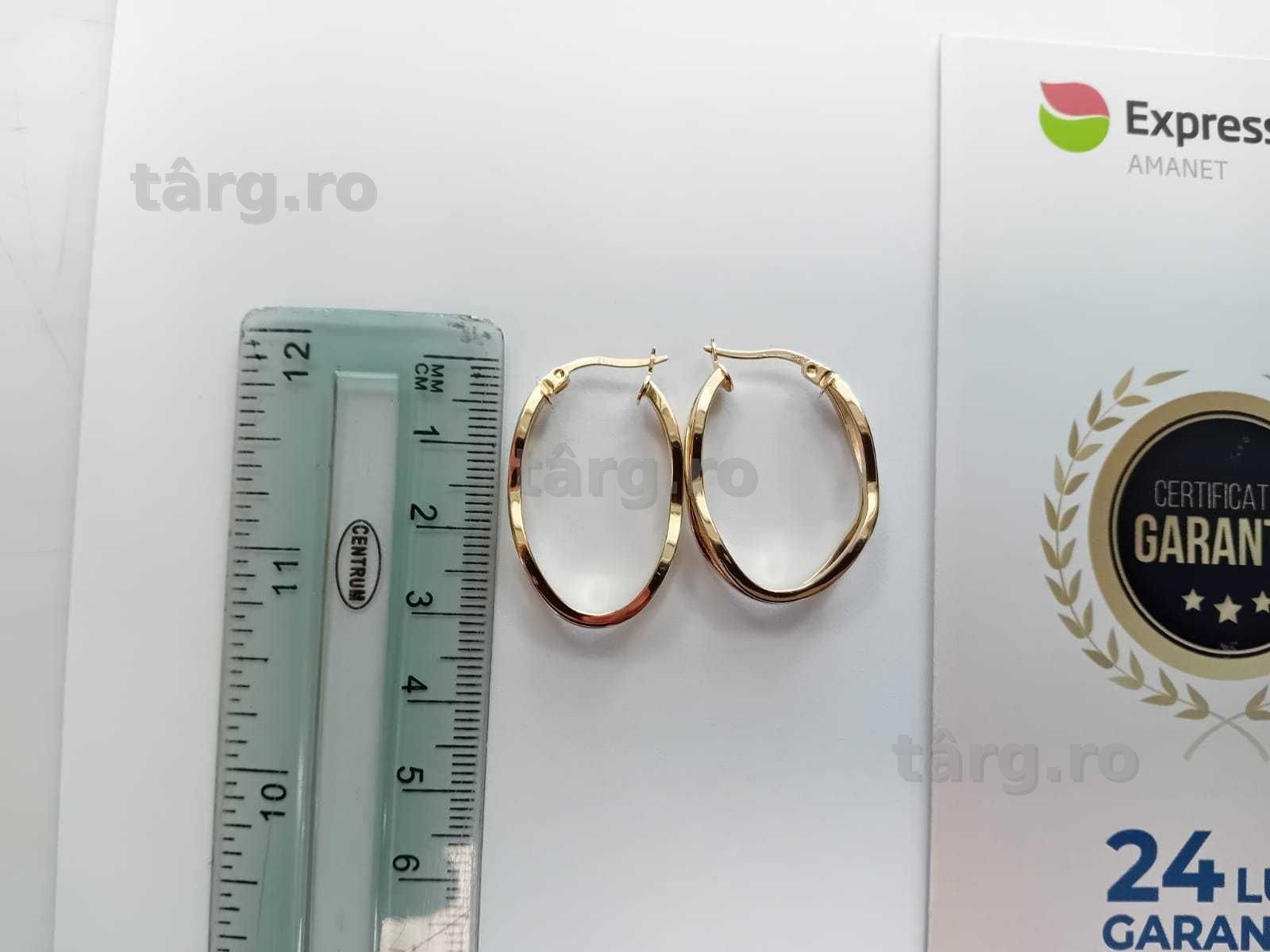 (Ag33) Cercei Aur 14K/ Garantie 2 ani 3
