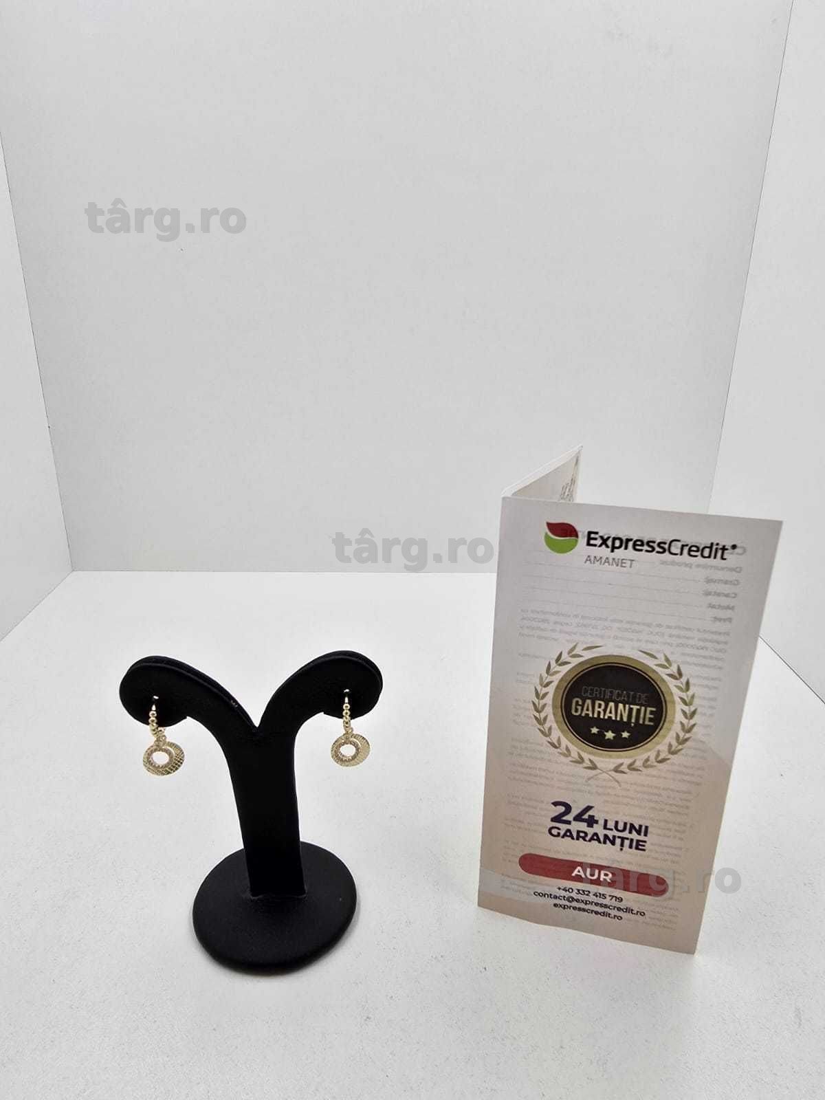 Cercei aur 14K 3.51gr (Ag25 Belvedere B.42021.2)-Garantie 2 Ani!