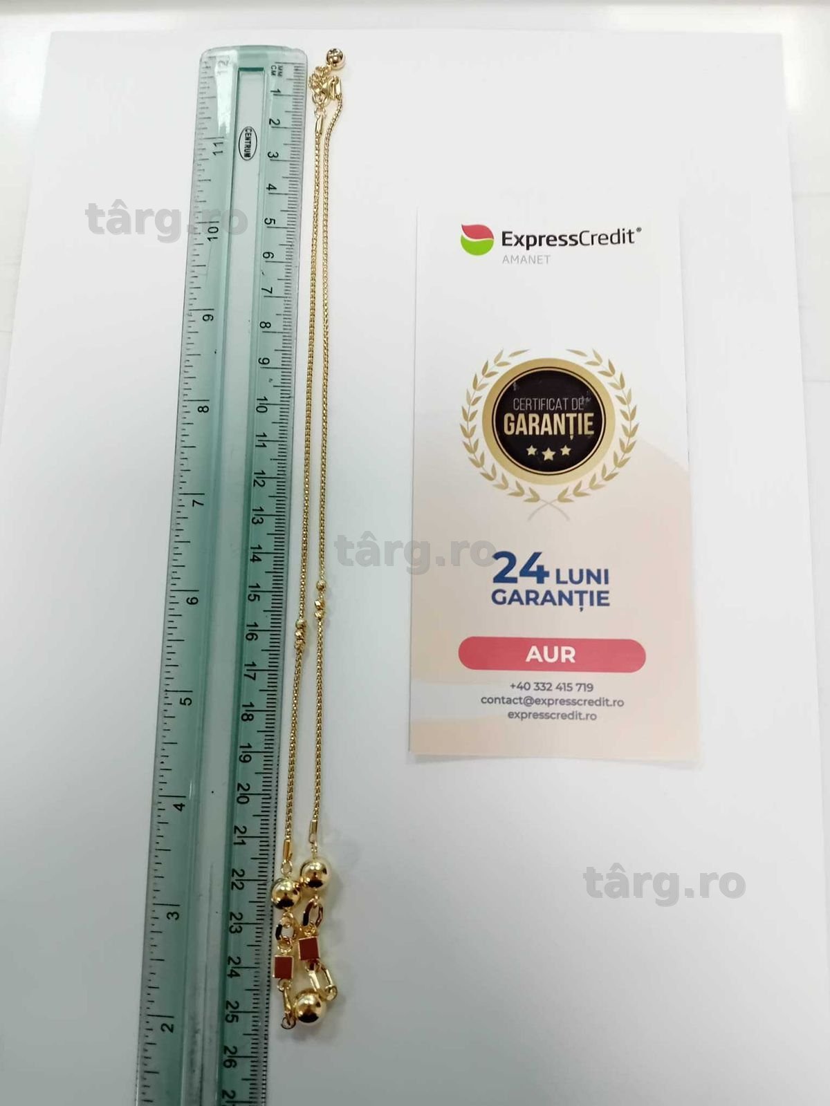 (Ag33) Colier Aur 14K/Garantie 2 ani 3