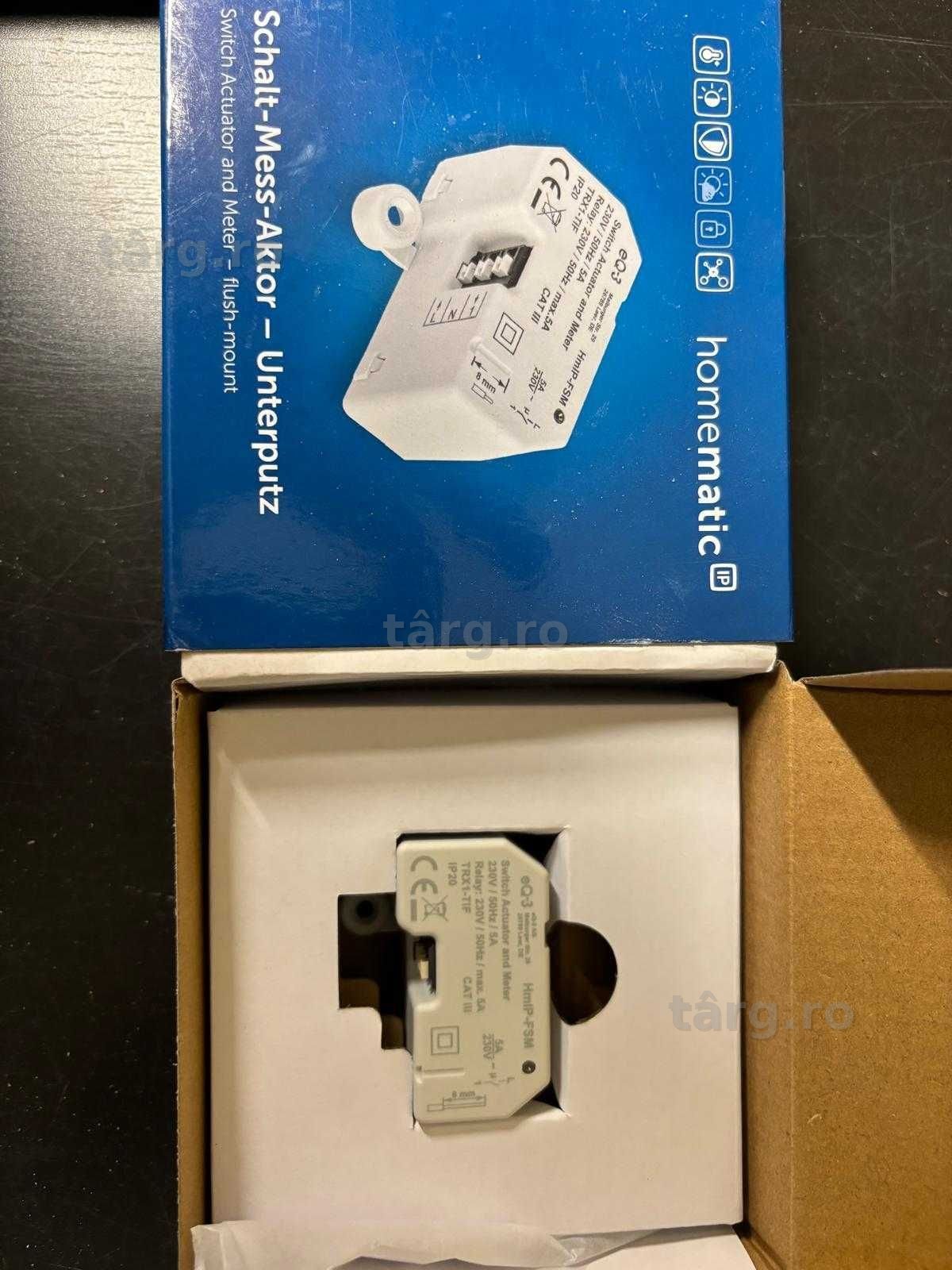 Actuator și contor de comutare Homematic IP 142721A0 pentru montare încastrată