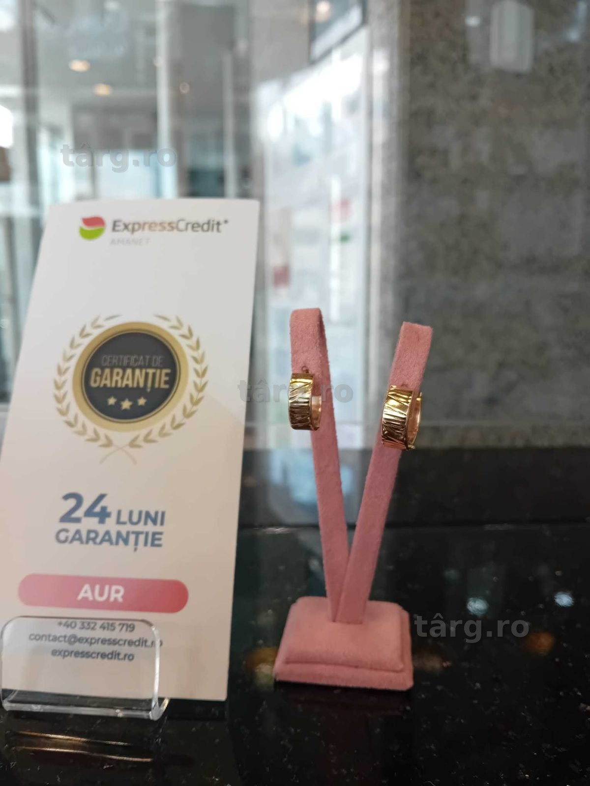 Cercii aur 14k 2.27g (Iulius Mall)(B-445.1) Garantie 2 ani!