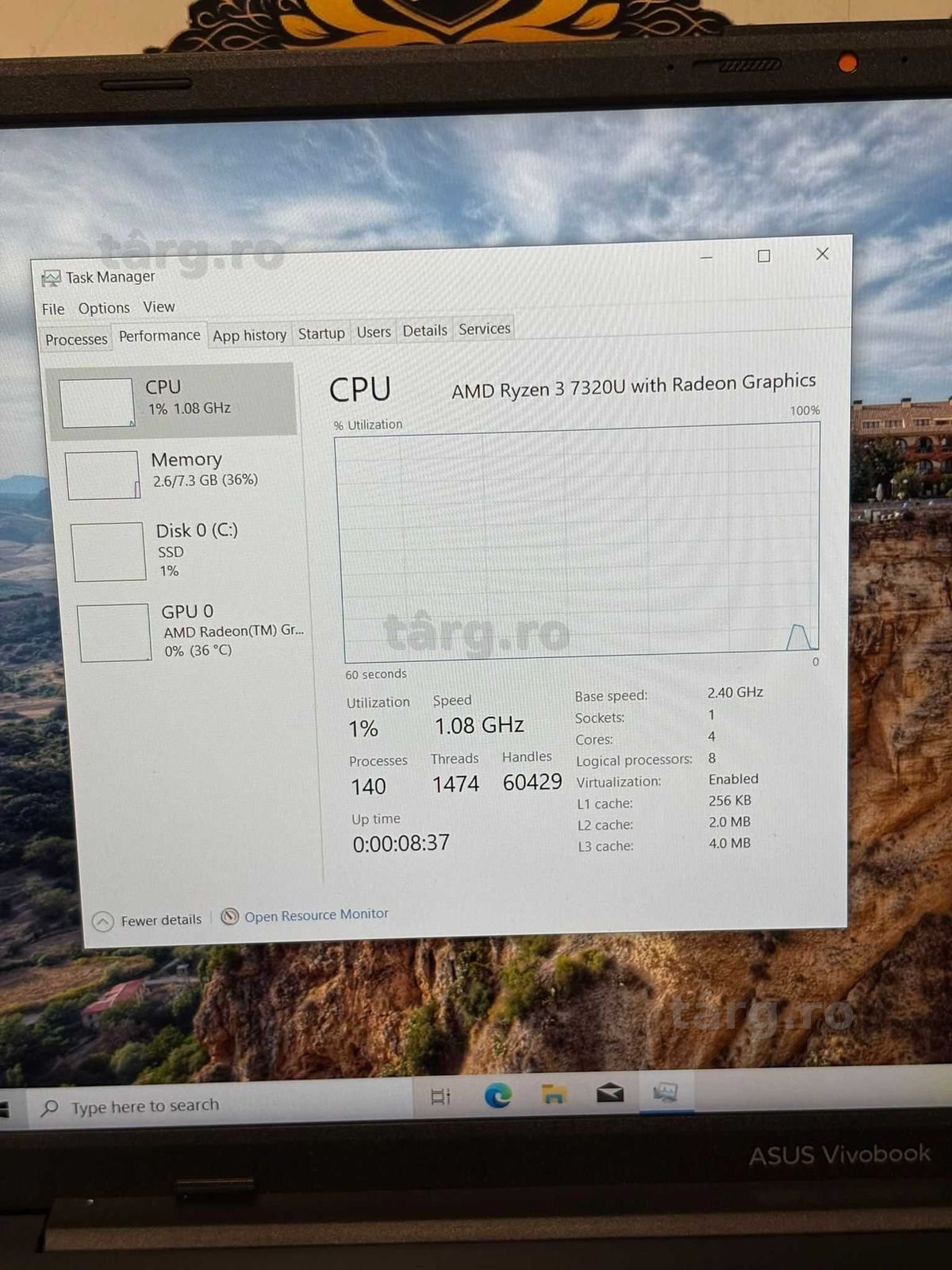 Hope Amanet P10/LAPTOP ASUS VIVOBOOK GO14/15 RYZEN 3 7320U 2