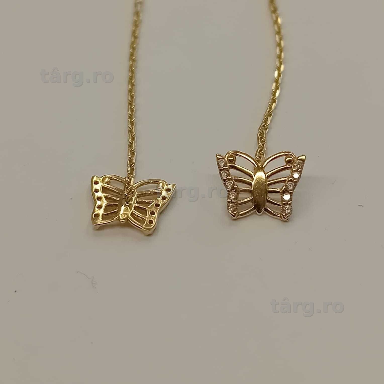 Cercei aur 14k (ag49 Esplanada b.7687) Garantie 2 Ani 3