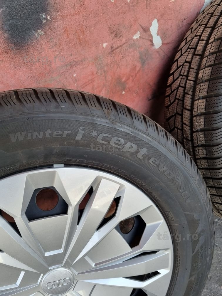 4 jante noi AUDI Q3 anvelope iarna ca si noi HANKOOK 215/65/17 DOT2020 3