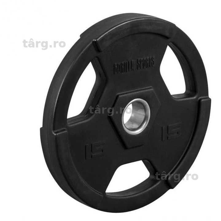 Disc profesional 50/51 mm Olimpic cu Grip 15 KG Gorilla Sports
