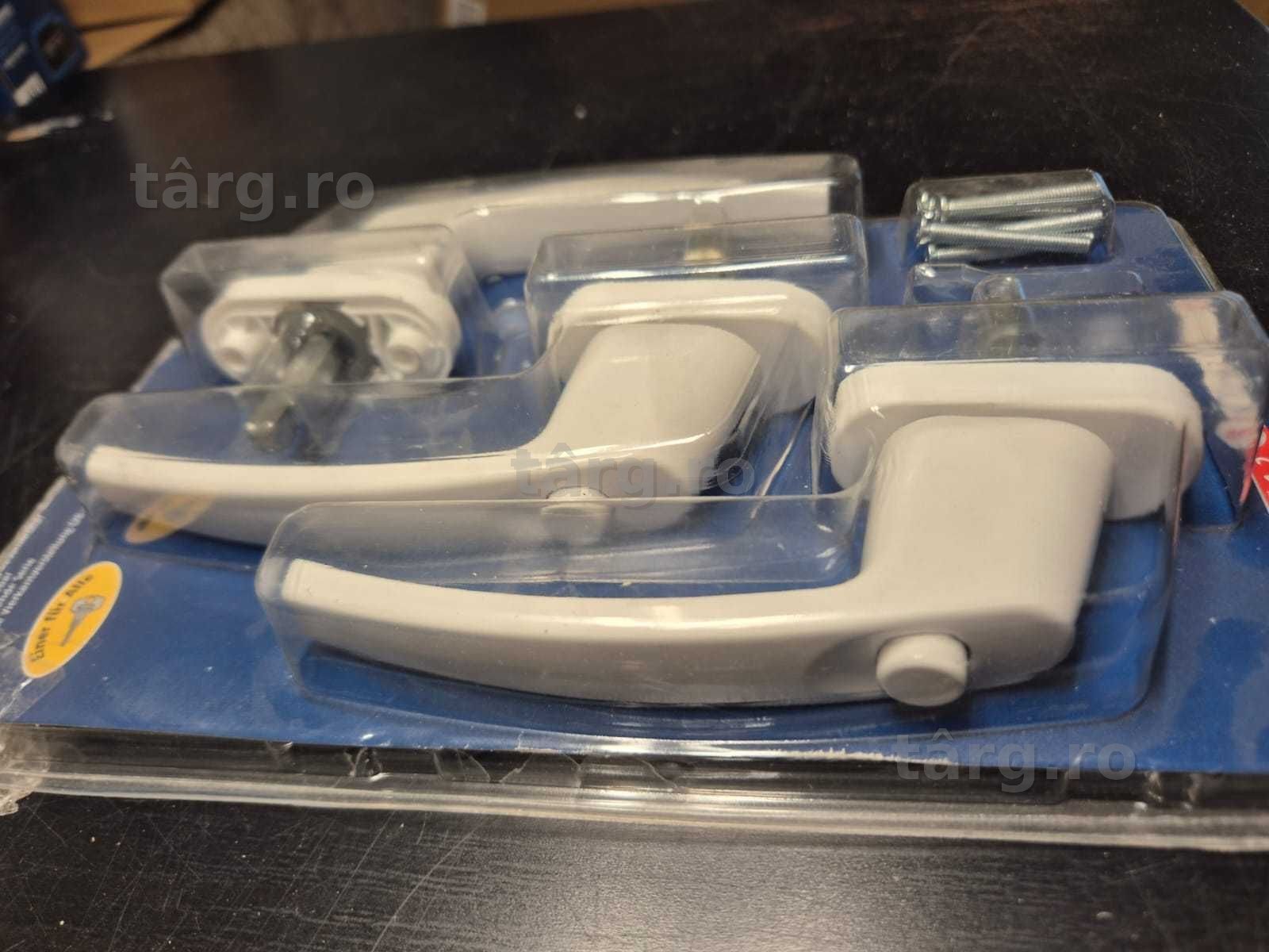 Set de 3 - Mâner de fereastră cu cilindru de apăsare, cheie identică - ABUS Nivel de securitate 3 - 54576 - Alb