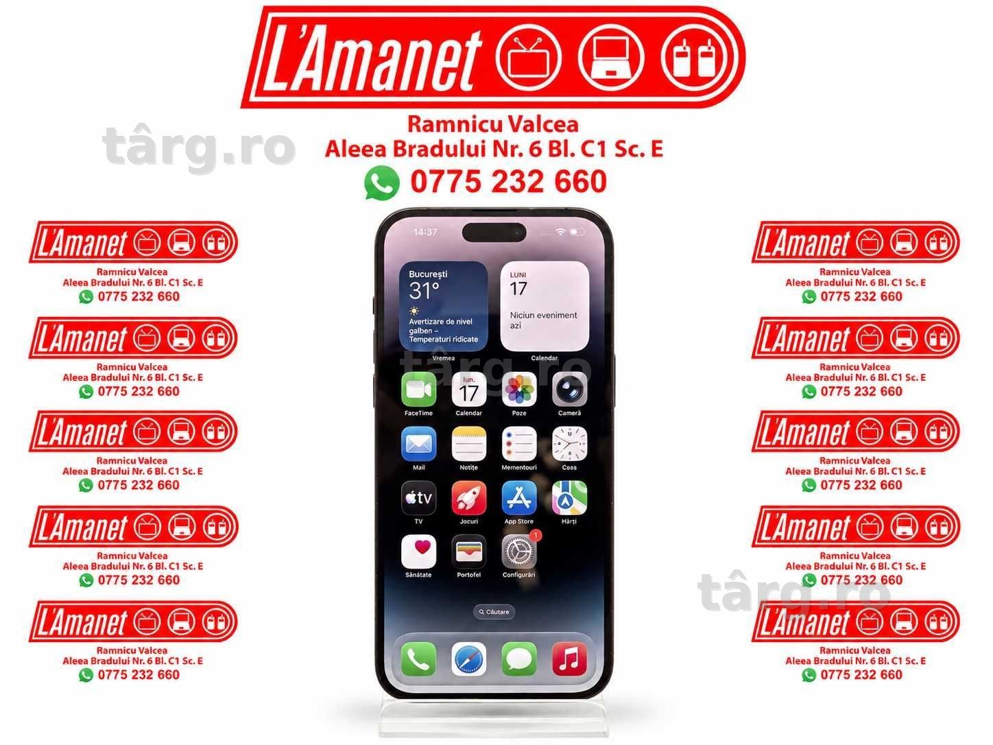 iPhone 14 Pro Max Black 256GB Neverlocked Bateria 89% Stare Buna