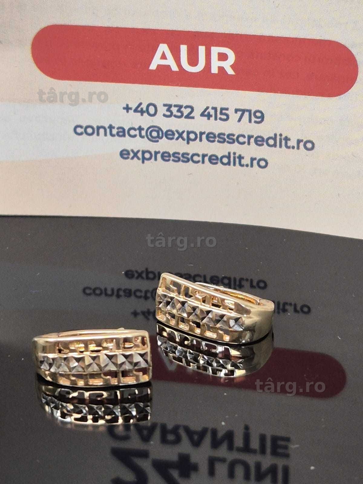 Cercei aur (AG32 B4274.1-ag46) 2 ANI GARANTIE!
