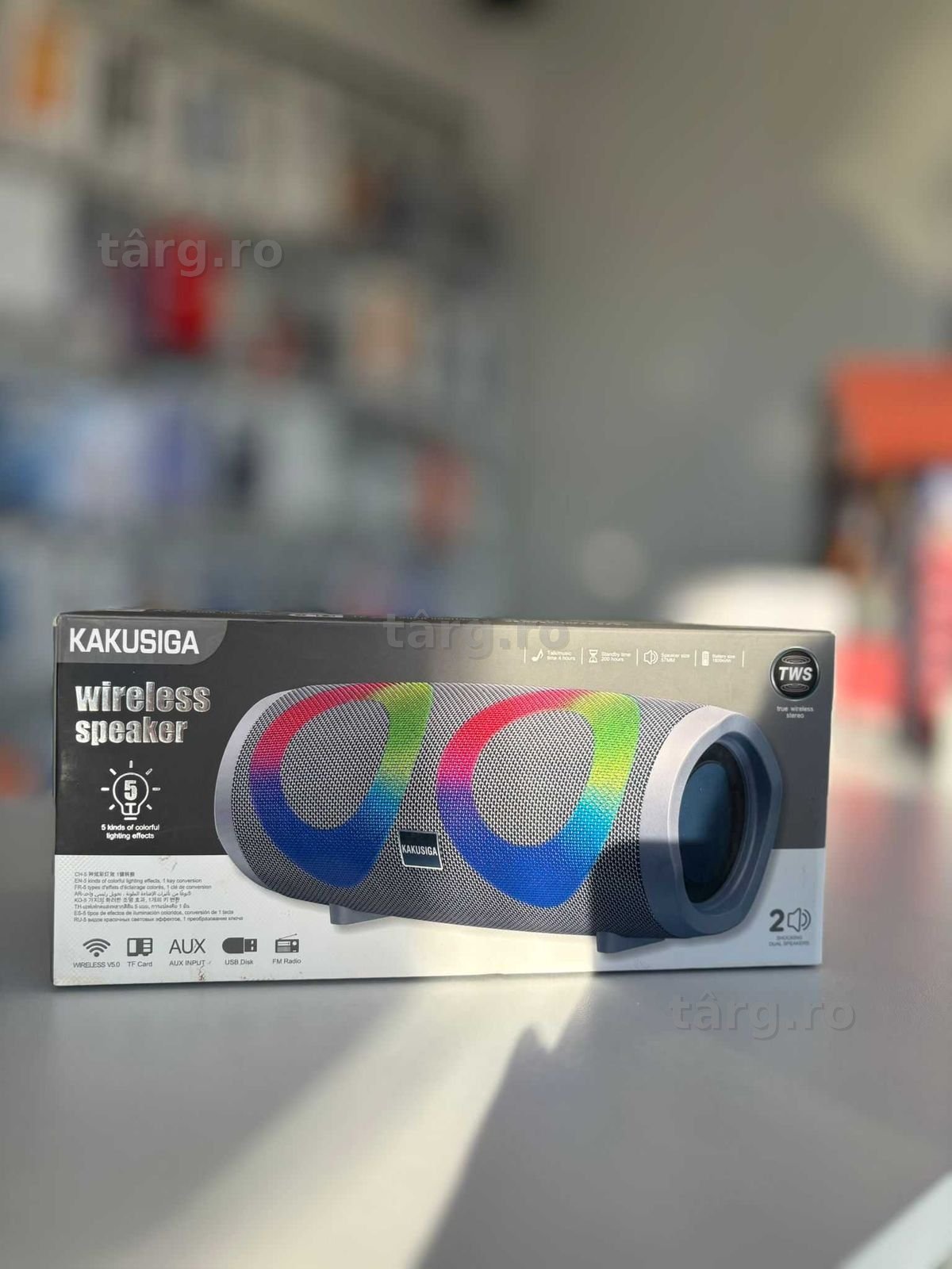 Boxa Portabila Wireless, 10W, 4H, 1800mAh, USB / AUX / Card / FM