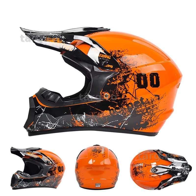 Casca Moto Enduro Cross ATV - S / M / L / XL - Portocaliu 3