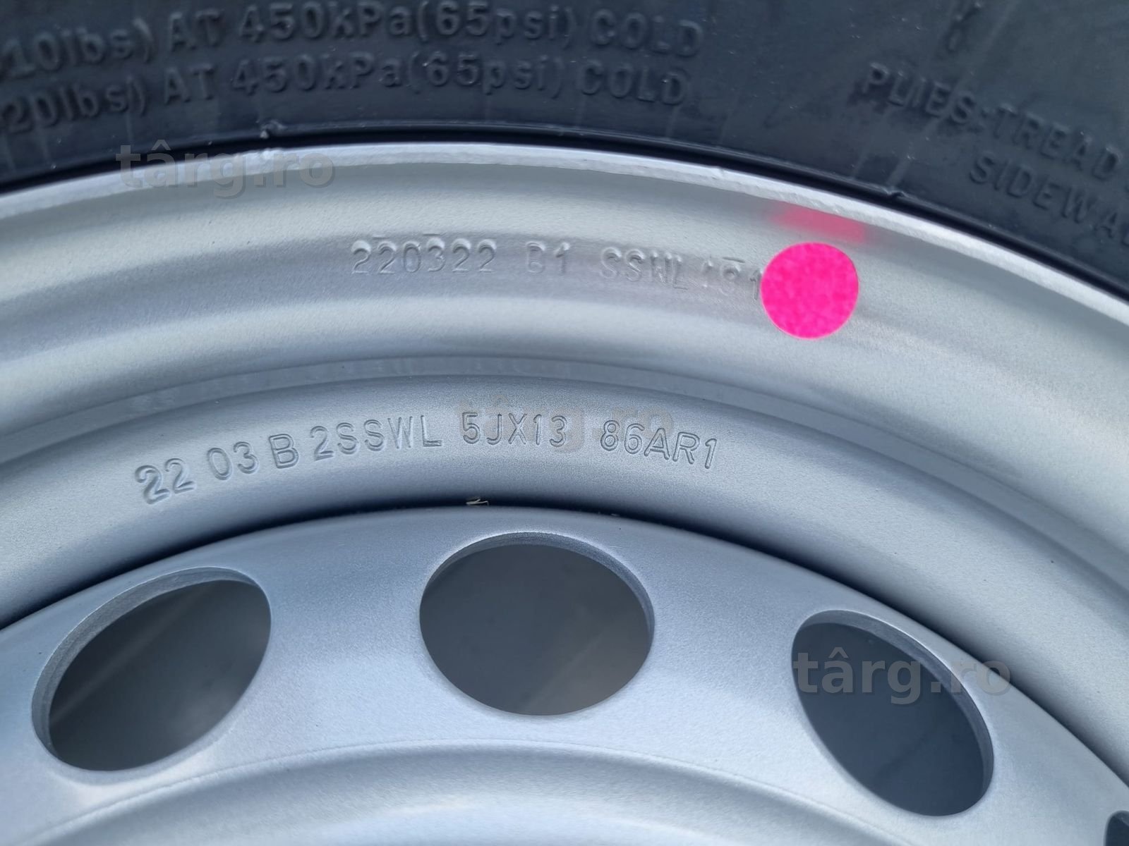 Roata 175 R13C, 97R, Anvelopa Security pe Janta 5Jx13 în 5 prezoane 4