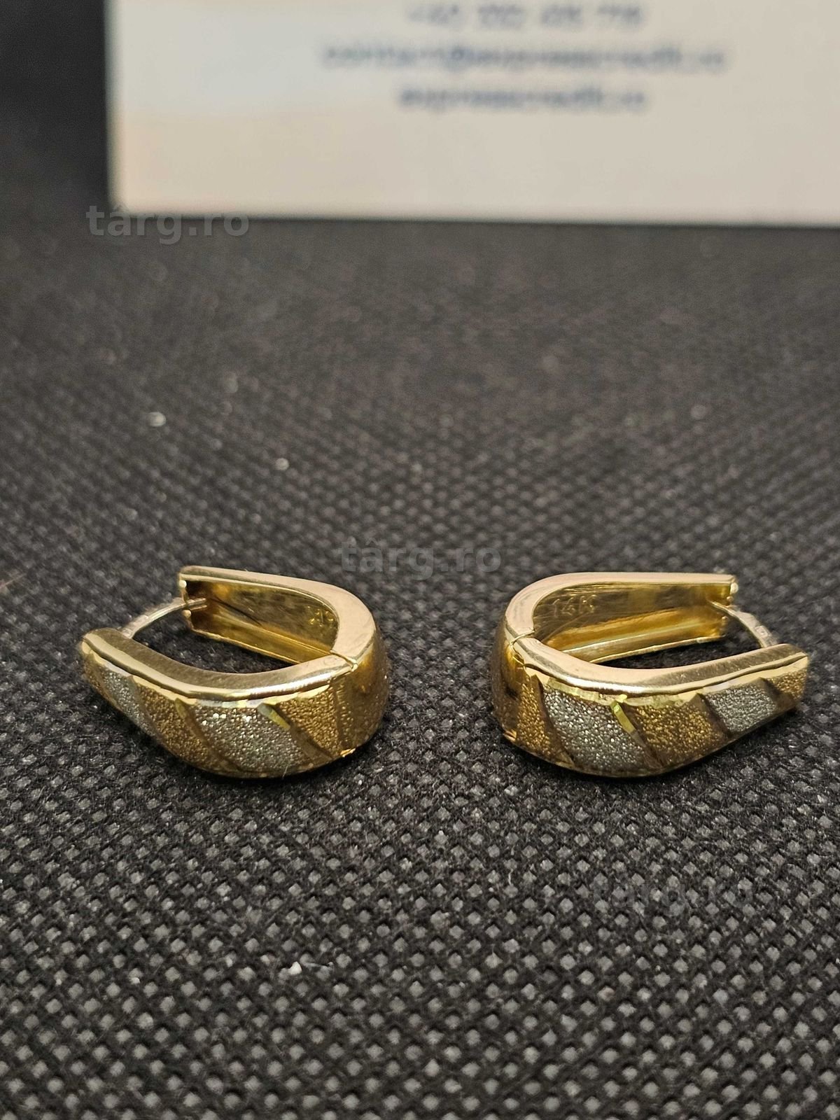 Cercei aur 14K 3.34g (50276.2 AG 11 Piata Nicolina) 2 ani garantie! 3