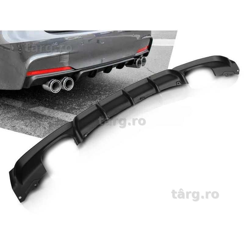 Difuzor Bara Spate M Performance Evacuare Dubla BMW F30 F31, Negru Luc