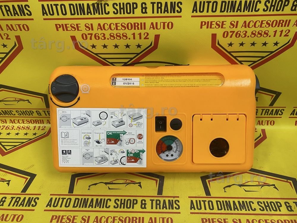 Compresor auto umflat roti kit pana original Peugeot 180w