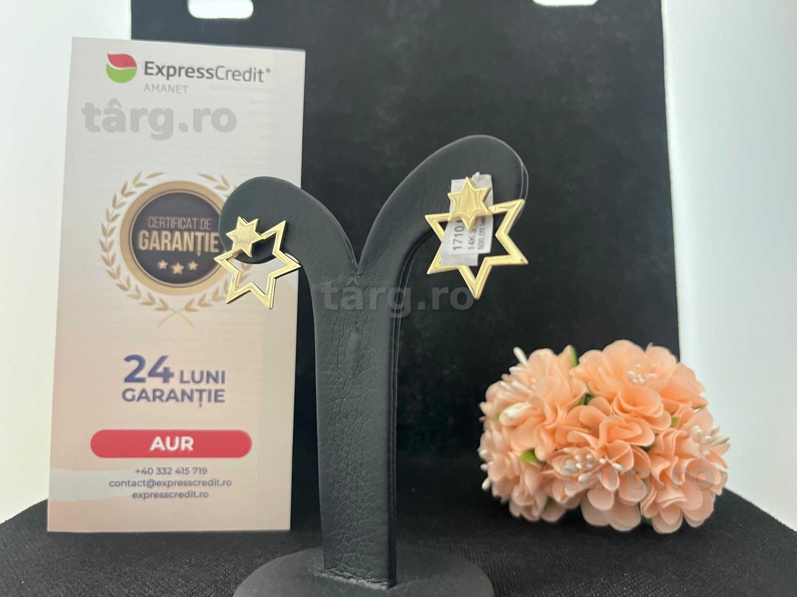 Cercei Aur 14k 3.42g (AG16 Moldova b33053.2)-Garantie 2 ani! 3