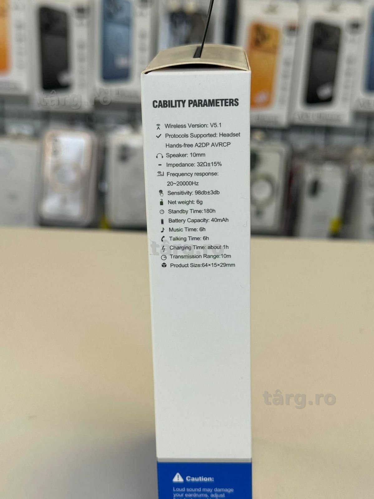 Casca Wireless, Incarcare rapida, Microfon, Acumulator 40mAh 2