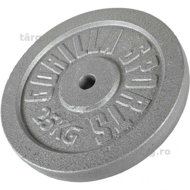 *Disc din fontă 30/31 mm 25 KG Argintiu Gorilla Sports