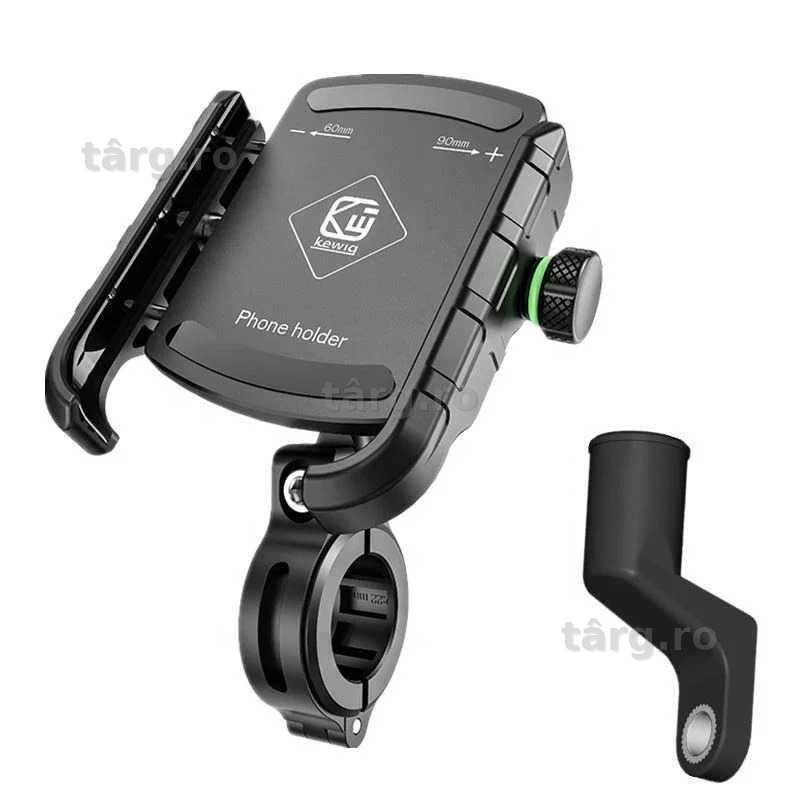 Suport de telefon Bicicleta/Moto/Scuter/Trotineta, montare pe ghidon sau oglinde, montare sigura, constructie durabila