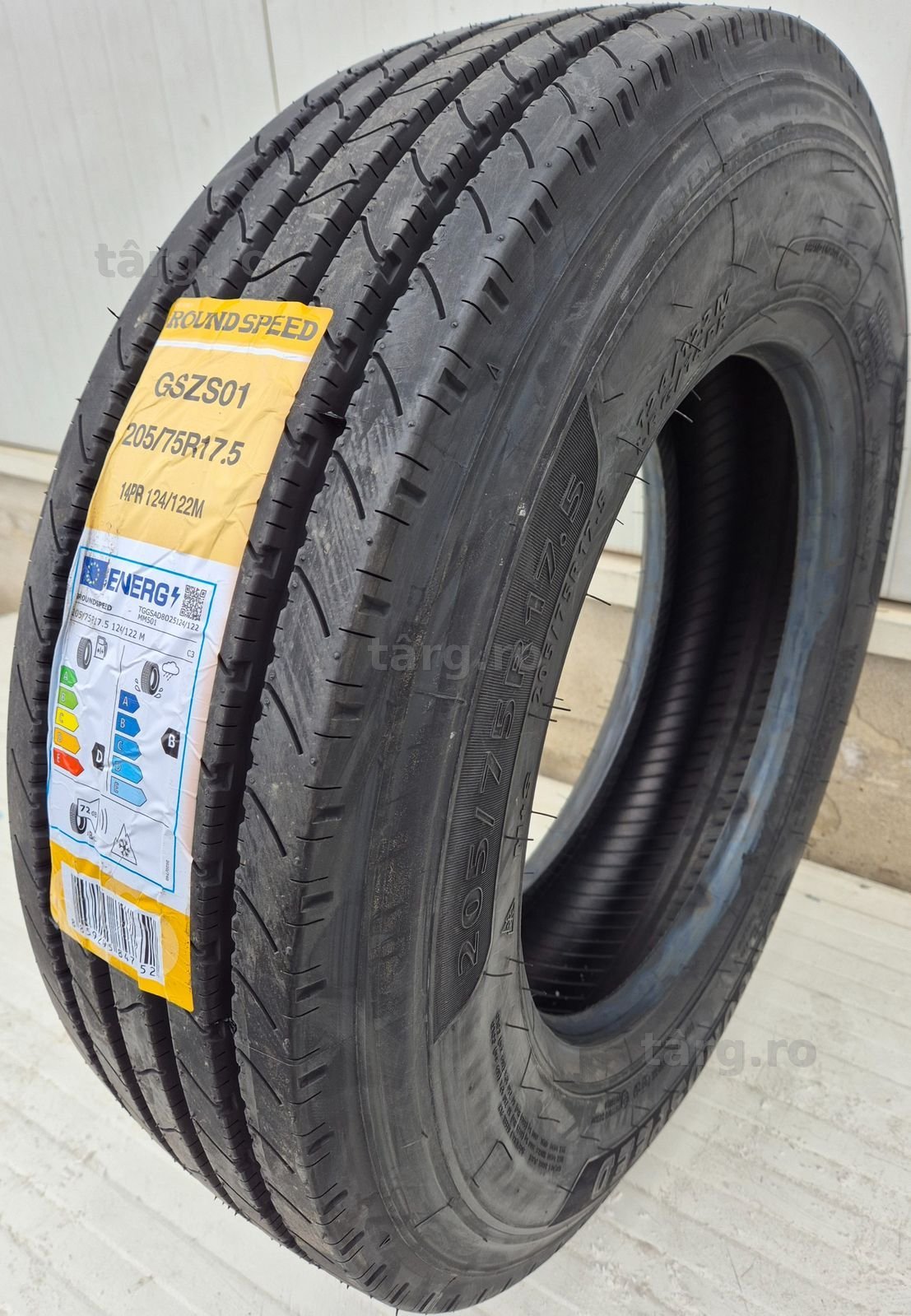 205/75 R17.5, 124M, GROUNDSPEED 14PR, Anvelope directie M+S 5