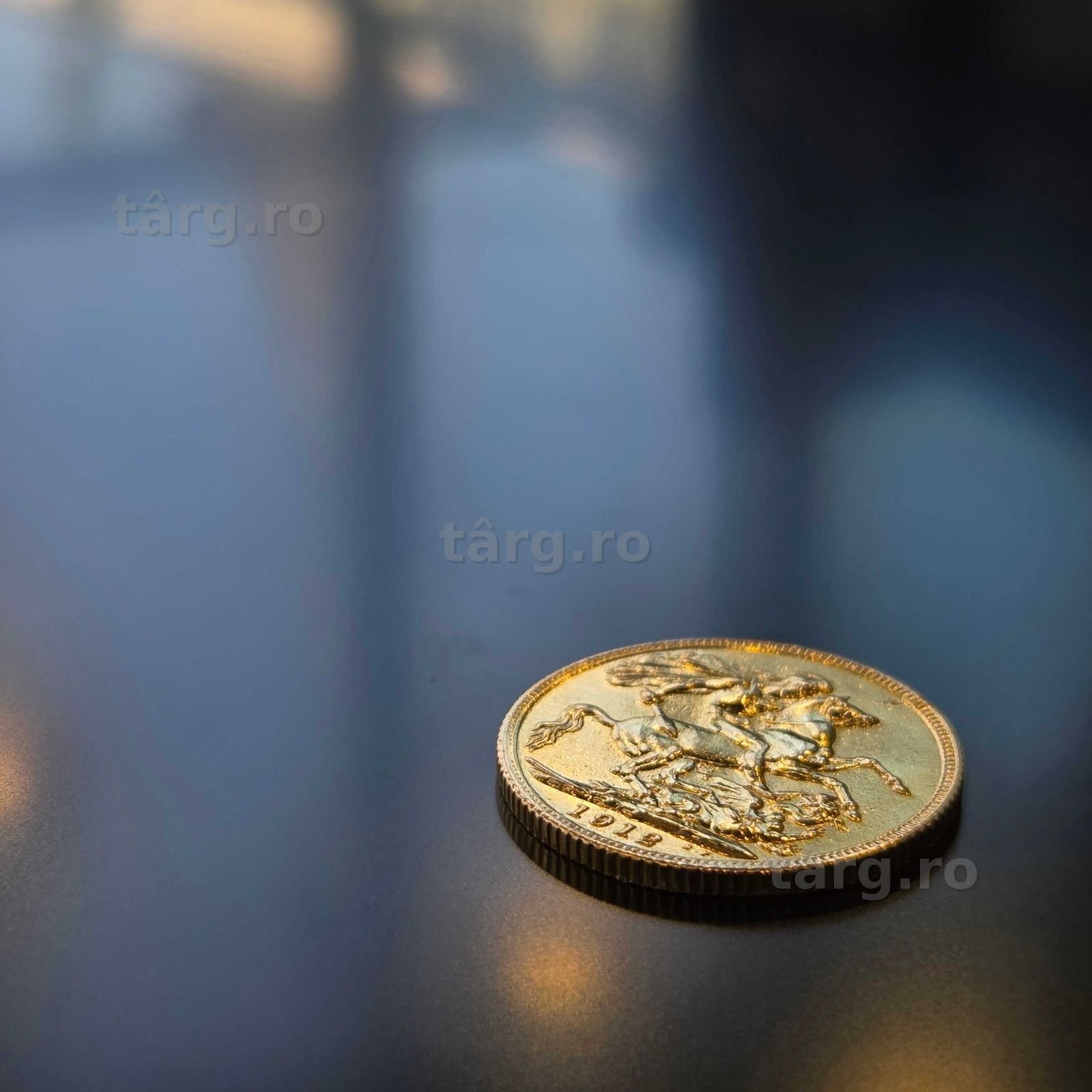 Moneda Aur 22K George V (Iulius Mall)(B-329) Garantie 2 ani! 3