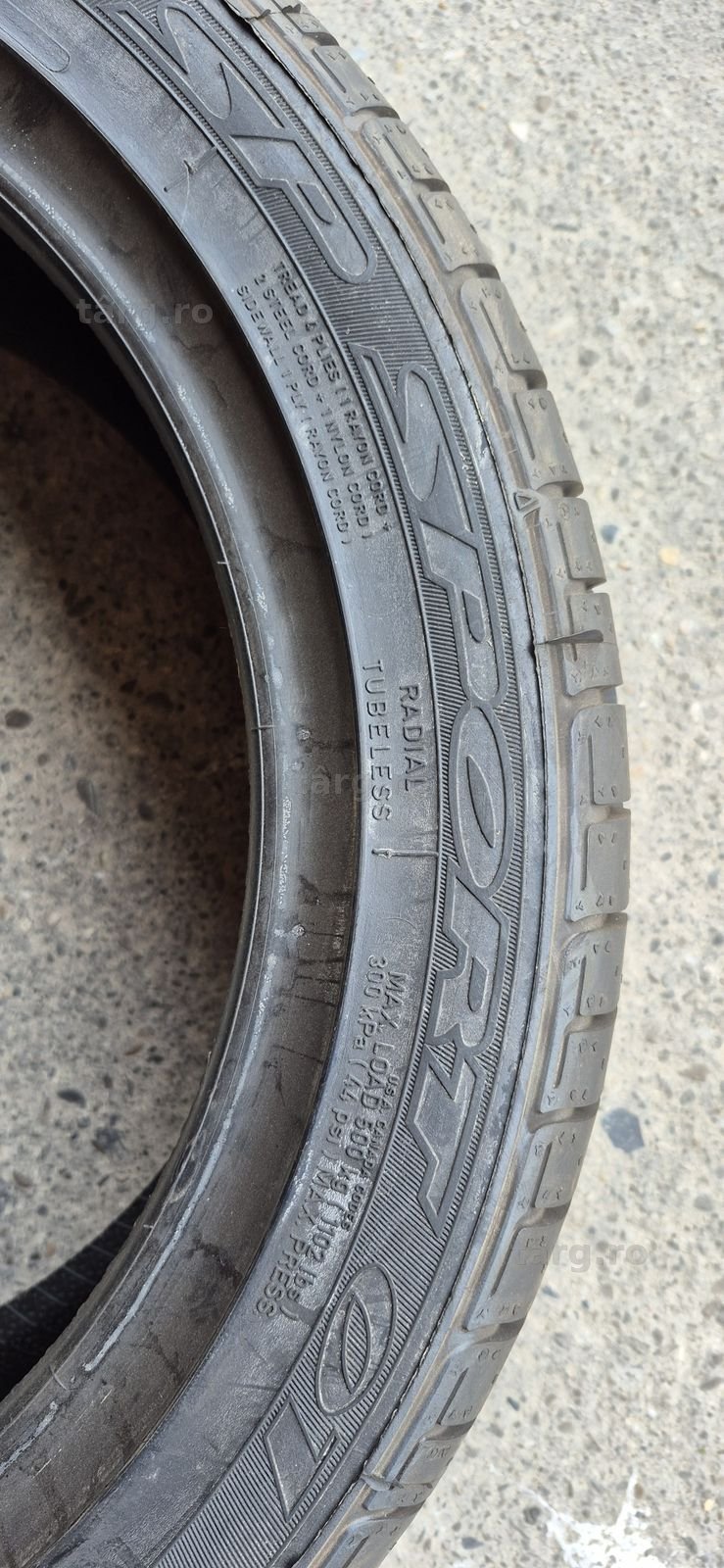 4 anvelope vara noi Dunlop 195/50/16.Pretul este pe bucata. 5