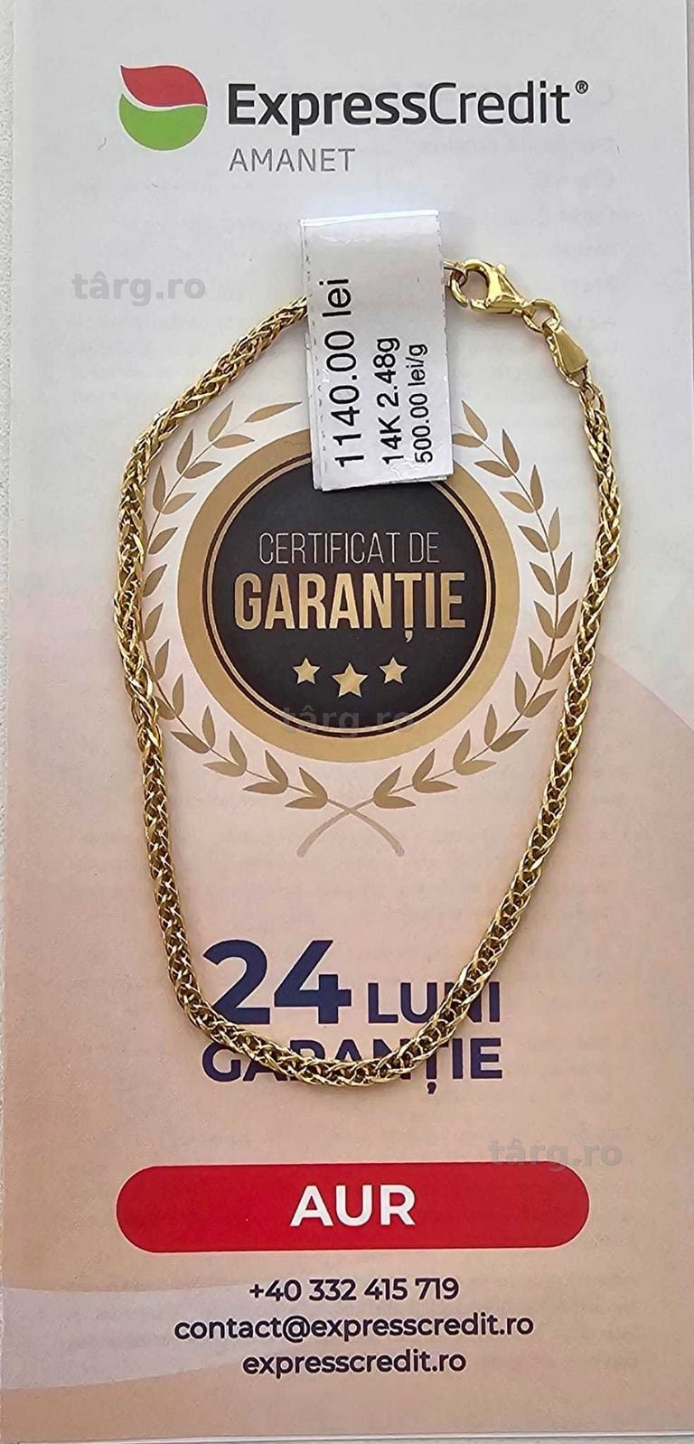 Bratara Aur 14K 2.48g (AG35 B:35085.1) Garantie 2 Ani !