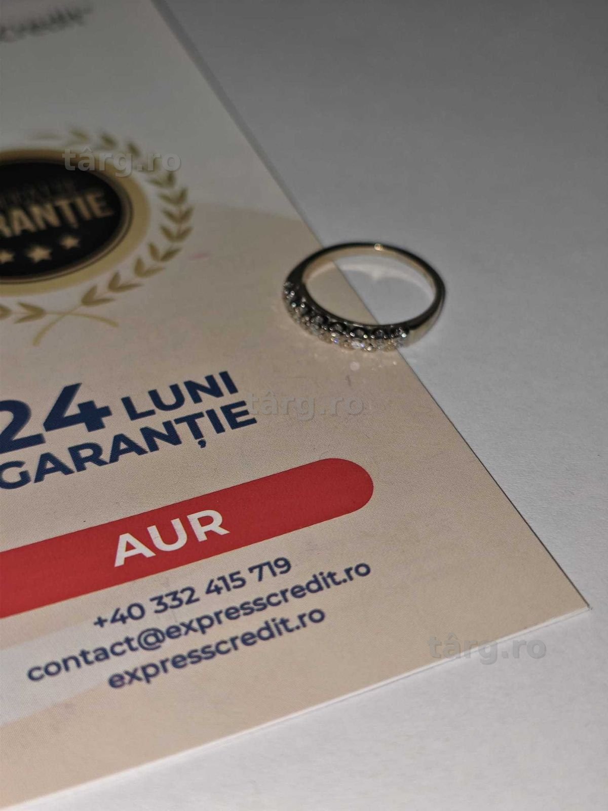 (AG42) Inel aur alb 18 K 2.52g  b.33911.7 - Garantie 2 ani 2