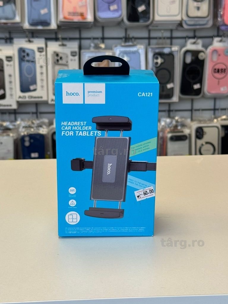Suport Auto Tetiera Telefon Tableta Extensibil Deschidere Pana 12 Inch