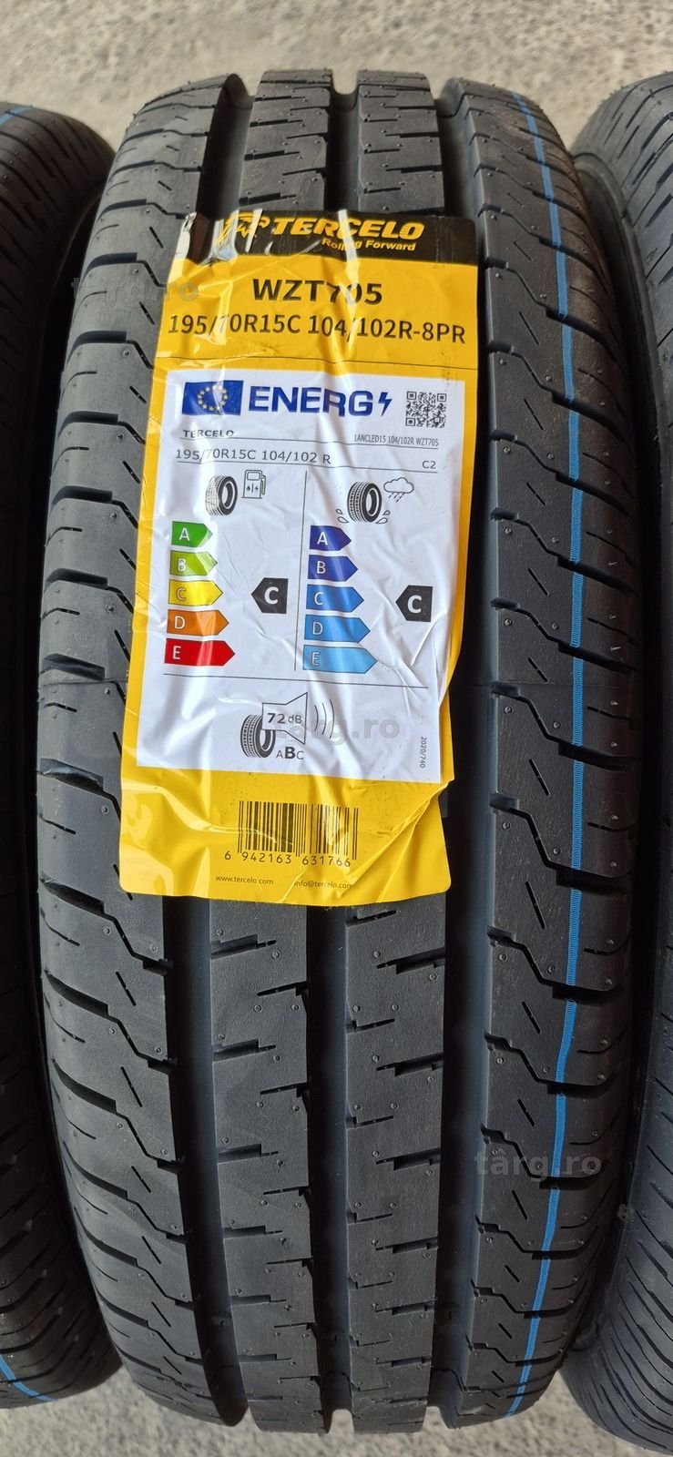 4 anvelope vara noi Tercelo 195/70/15 C ,dot 2025.Pretul este pe bucat 3