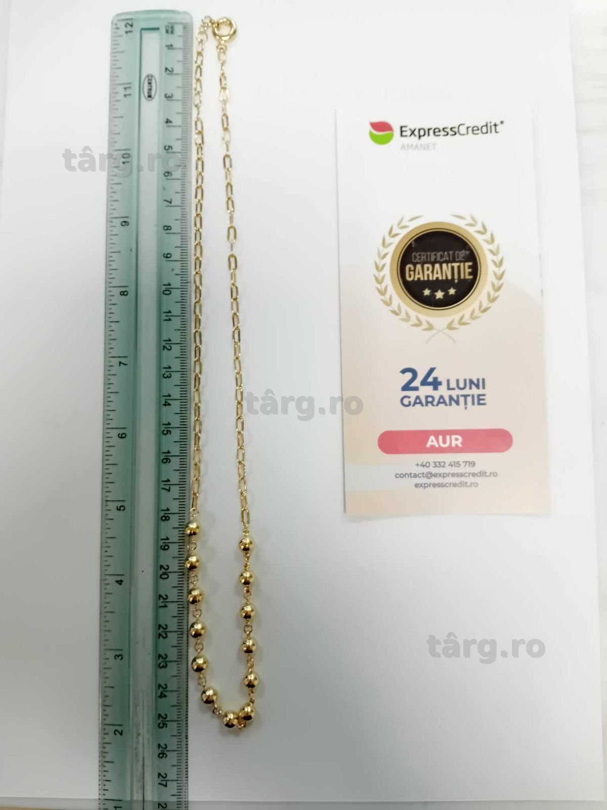 (Ag33) Colier Aur 14K/Garantie 2 ani 2
