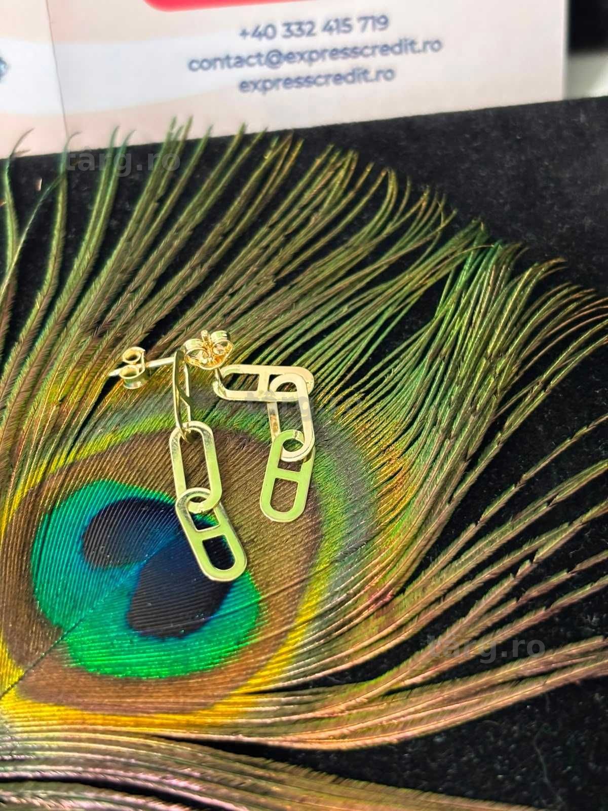 Cercei aur 14k 1.15g (B.61480-Tatarasi) Garantie 2 ani-575 lei