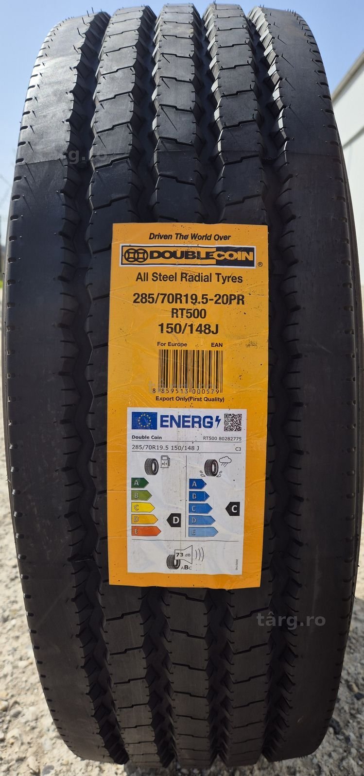 285/70 R19.5, 150J, DOUBLE COIN, Anvelope directie remorca 20PR