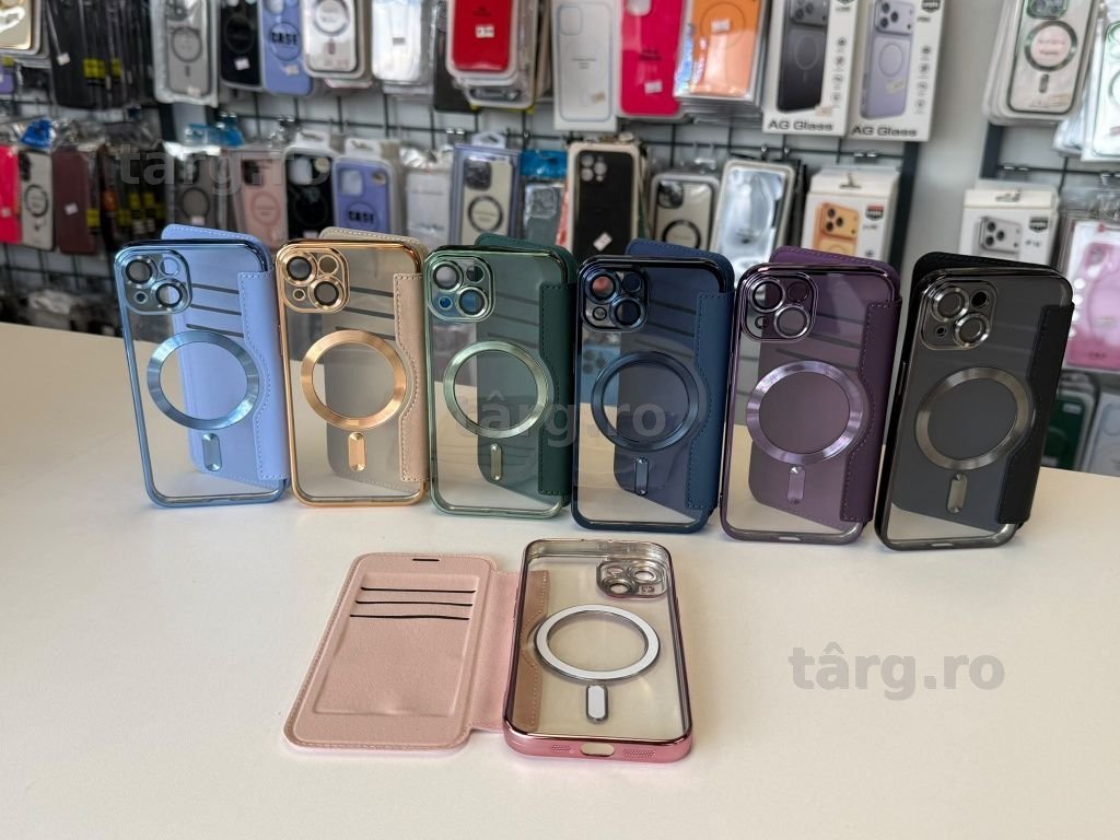 Husa tip carte cu magsafe pentru iPhone 15 2
